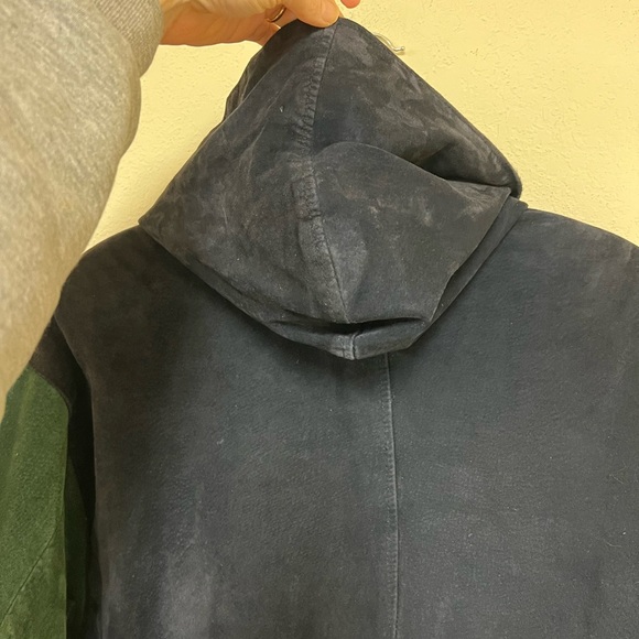 Vintage Genuine Leather Colorblock coat 90’s leather coat Otello pelle coat: L - Picture 16 of 16